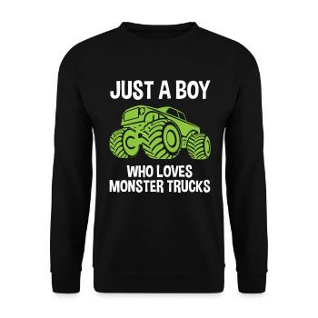 Monster Truck Monster Truck Fans Boy Gift - Unisex Sweatshirt - black - Front - Alina (178cm) & Michal (187cm)