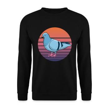 Pigeon Pigeon Fancier Retro Vintage Cadeau - Sweat-shirt Unisexe - noir - Devant - Alina (178cm) & Michal (187cm)