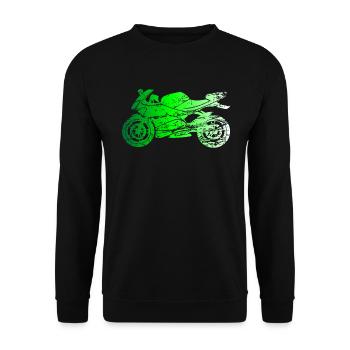Motorcyclist Motorcyclist Gift - Unisex Sweatshirt - black - Front - Alina (178cm) & Michal (187cm)