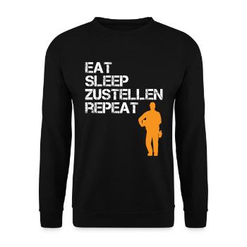 Postman Saying Courier Postman Gift - Unisex Sweatshirt - black - Front - Alina (178cm) & Michal (187cm)