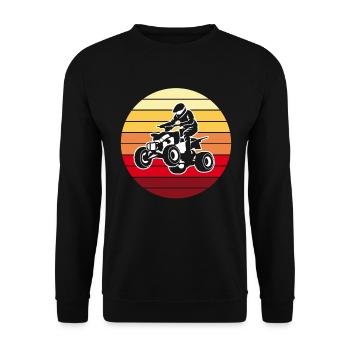Quad Driver Off-road Off-road Vehicle Gift - Unisex Sweatshirt - black - Front - Alina (178cm) & Michal (187cm)