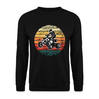 Quad Driver Off-road Off-road Vehicle Gift - Unisex Sweatshirt - black - Front - Alina (178cm) & Michal (187cm)