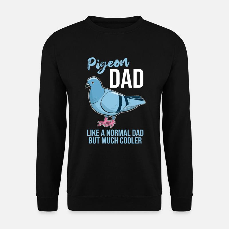 Taube Taubenliebhaber Papa Spruch Geschenk - Unisex Pullover - Schwarz