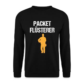 Postbote Zusteller Briefträger Geschenk - Unisex Pullover - Schwarz - Vorne - Alina (178cm) & Michal (187cm)