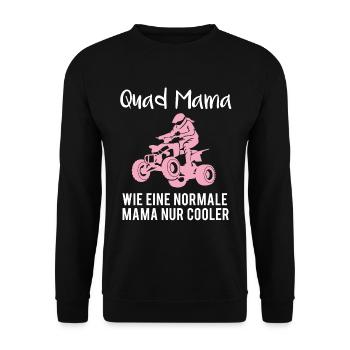 Quad Mama Lustiger Spruch Geschenk Damen - Unisex Pullover - Schwarz - Vorne - Alina (178cm) & Michal (187cm)