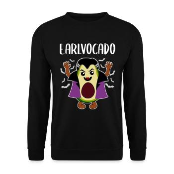 Avocado Vampire Funny Vegetable Fruit Gift - Unisex Sweatshirt - black - Front - Alina (178cm) & Michal (187cm)