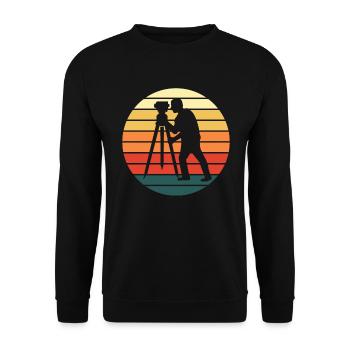 Géomètre Géomètre Rétro Cadeau - Sweat-shirt Unisexe - noir - Devant - Alina (178cm) & Michal (187cm)