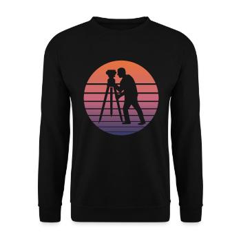 Géomètre Géomètre Rétro Cadeau - Sweat-shirt Unisexe - noir - Devant - Alina (178cm) & Michal (187cm)