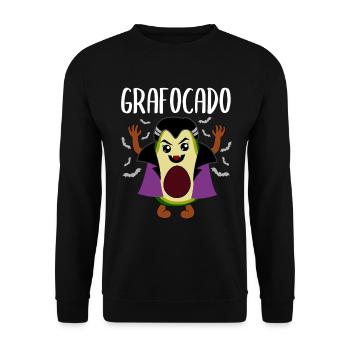 Avocado Vampire Funny Vegetable Fruit Gift - Unisex Sweatshirt - black - Front - Alina (178cm) & Michal (187cm)