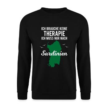 Sardinien Lustiger Spruch Italien Urlaub Geschenk - Unisex Pullover - Schwarz - Vorne - Alina (178cm) & Michal (187cm)