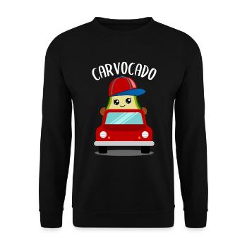 Avocado in Car Funny Vegetable Fruit Gift - Unisex Sweatshirt - black - Front - Alina (178cm) & Michal (187cm)