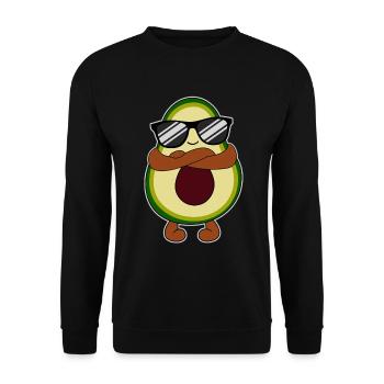 Avocado With Sunglasses Funny Gift - Unisex Sweatshirt - black - Front - Alina (178cm) & Michal (187cm)