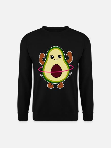 Avocado with Hulahooping Gift - Unisex Sweatshirt - black