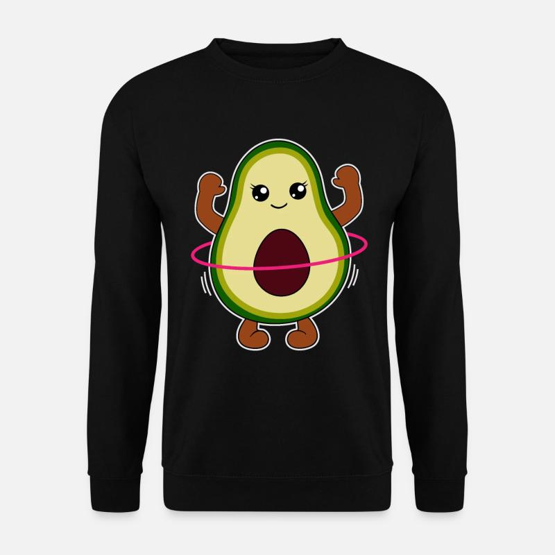 Avocado with Hulahooping Gift - Unisex Sweatshirt - black
