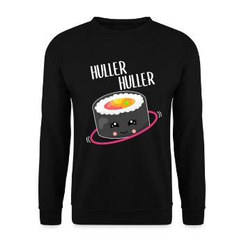 Kawaii Sushi Hulahooping Gift - Unisex Sweatshirt - black - Front - Alina (178cm) & Michal (187cm)