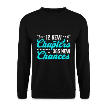 12 Nouveaux chapitres 365 Nouvelles opportunités - Sweat-shirt Unisexe - noir - Devant - Alina (178cm) & Michal (187cm)