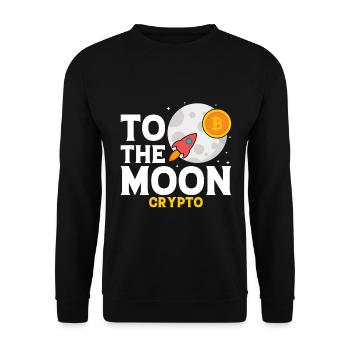 Vers la Lune - Crypto - Sweat-shirt Unisexe - noir - Devant - Alina (178cm) & Michal (187cm)