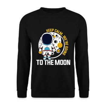 Restez calme Envolons-nous vers la lune - Krypto - Sweat-shirt Unisexe - noir - Devant - Alina (178cm) & Michal (187cm)