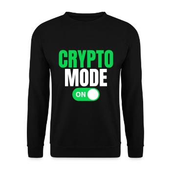 Krypto Modus Ein - Unisex Pullover - Schwarz - Vorne - Alina (178cm) & Michal (187cm)