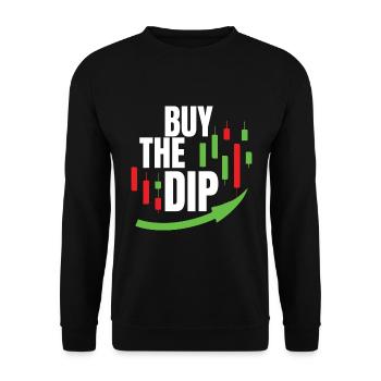 Kaufen Sie Den Dip - Buy The Dip - Unisex Pullover - Schwarz - Vorne - Alina (178cm) & Michal (187cm)