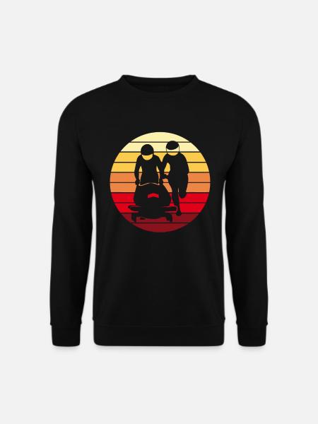 Bobsleigh Bobsleigh Retro Cadeau - Sweat-shirt Unisexe - noir
