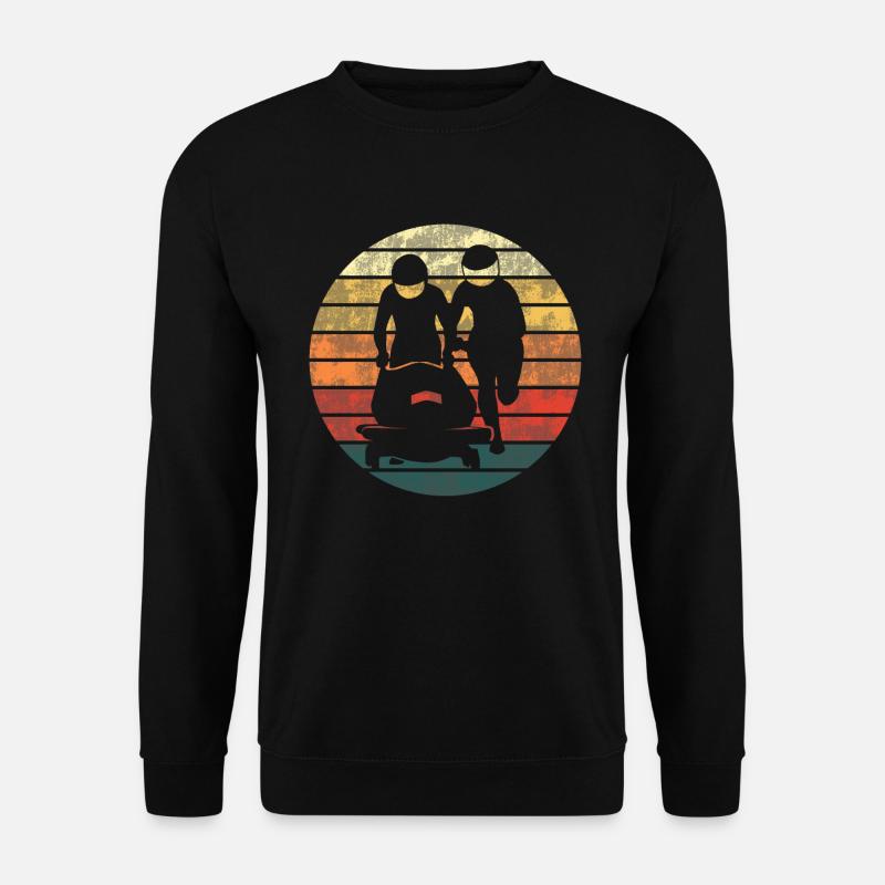 Bobsleigh Bobsleigh Retro Cadeau - Sweat-shirt Unisexe - noir