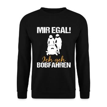 Bobfahren Lustiger Spruch Bobfahrer Geschenk - Unisex Pullover - Schwarz - Vorne - Alina (178cm) & Michal (187cm)