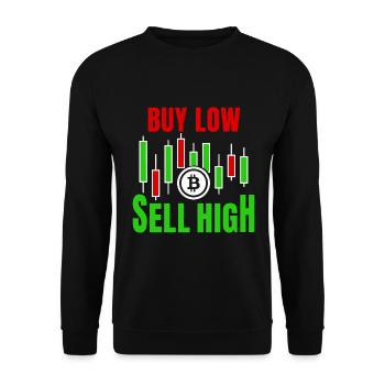 Niedrig Kaufen Hoch Verkaufen - Unisex Pullover - Schwarz - Vorne - Alina (178cm) & Michal (187cm)