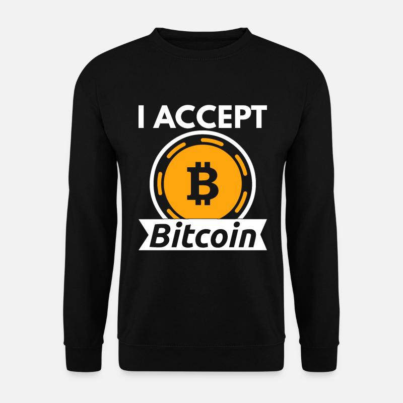 J’accepte Bitcoin - Crypto - Sweat-shirt Unisexe - noir