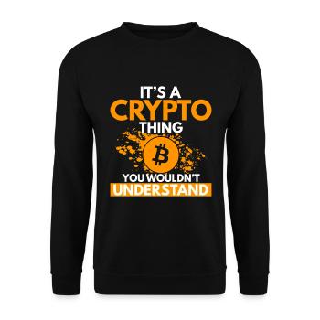 Eine Krypto Sache Die Sie Nicht Verstehen Würden - Unisex Pullover - Schwarz - Vorne - Alina (178cm) & Michal (187cm)