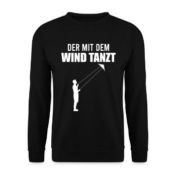 Drachensteigen Spruch Drachenfliegen Geschenk - Unisex Pullover - Schwarz - Vorne - Alina (178cm) & Michal (187cm)
