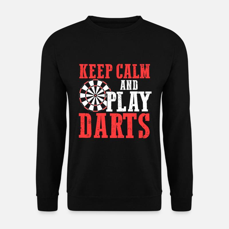 Keep calm and play darts - Unisex Sweatshirt - black