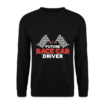 Future racing car driver - car - Unisex Sweatshirt - black - Front - Alina (178cm) & Michal (187cm)