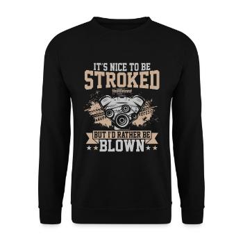 C’est agréable d’être caressé - voiture - Sweat-shirt Unisexe - noir - Devant - Alina (178cm) & Michal (187cm)