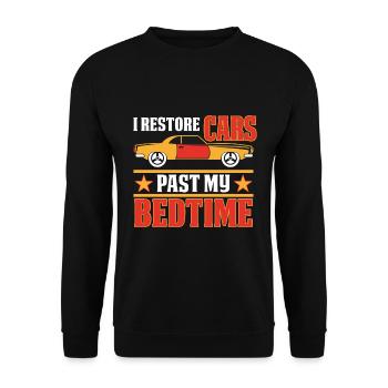 Je restaure des voitures quand je suis au lit - Sweat-shirt Unisexe - noir - Devant - Alina (178cm) & Michal (187cm)