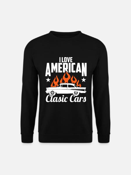 I love American classic cars - Unisex Sweatshirt - black