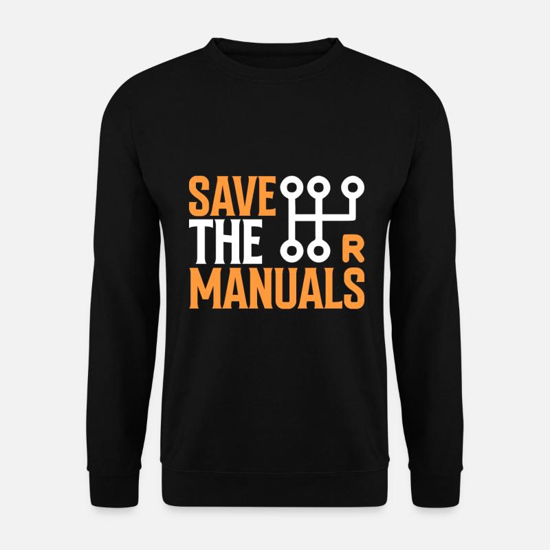 Save The Manuals - Auto - Unisex Pullover - Schwarz