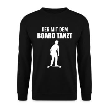 Elektro-Skateboard Spruch E-Skateboard Geschenk - Unisex Pullover - Schwarz - Vorne - Alina (178cm) & Michal (187cm)
