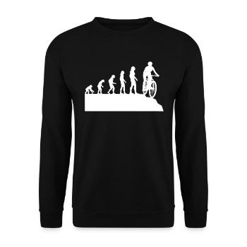 Cycliste Evolution Mountain Bike Rider Cadeau - Sweat-shirt Unisexe - noir - Devant - Alina (178cm) & Michal (187cm)