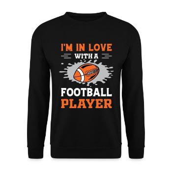 I'm in love with a football player - Unisex Sweatshirt - black - Front - Alina (178cm) & Michal (187cm)