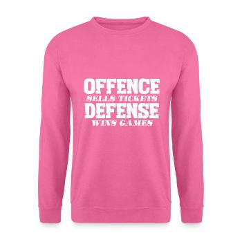 Attack sells tickets Defense wins game - Unisex Sweatshirt - pink - Front