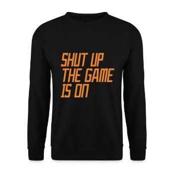 Sei Leise Das Spiel Beginnt - American Football - Unisex Pullover - Schwarz - Vorne - Alina (178cm) & Michal (187cm)