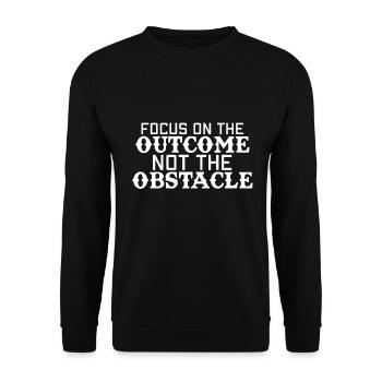 Konzentrieren Sie Sich Auf Das Ergebnis - Motivati - Unisex Pullover - Schwarz - Vorne - Alina (178cm) & Michal (187cm)