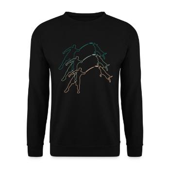 Dresseur de chiens Rétro Vintage Cadeau - Sweat-shirt Unisexe - noir - Devant - Alina (178cm) & Michal (187cm)