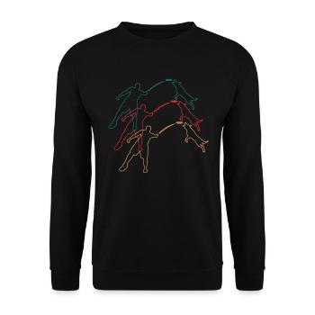 Dresseur de chiens Rétro Vintage Cadeau - Sweat-shirt Unisexe - noir - Devant - Alina (178cm) & Michal (187cm)