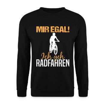 Mountainbike Fahrer Lustiger Spruch Geschenk Damen - Unisex Pullover - Schwarz - Vorne - Alina (178cm) & Michal (187cm)