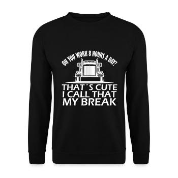 I will not be silent - truck driver - Unisex Sweatshirt - black - Front - Alina (178cm) & Michal (187cm)