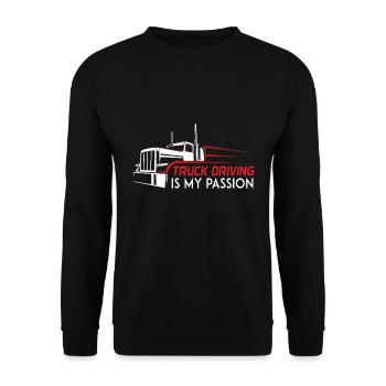 La conduite de camion est ma passion - chauffeur de camion - Sweat-shirt Unisexe - noir - Devant - Alina (178cm) & Michal (187cm)