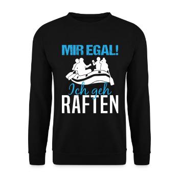 Rafting Spruch Wildwasserbootfahren Geschenk - Unisex Pullover - Schwarz - Vorne - Alina (178cm) & Michal (187cm)