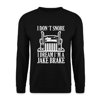 Je ne ronfle pas Je rêve que je suis un frein - Sweat-shirt Unisexe - noir - Devant - Alina (178cm) & Michal (187cm)